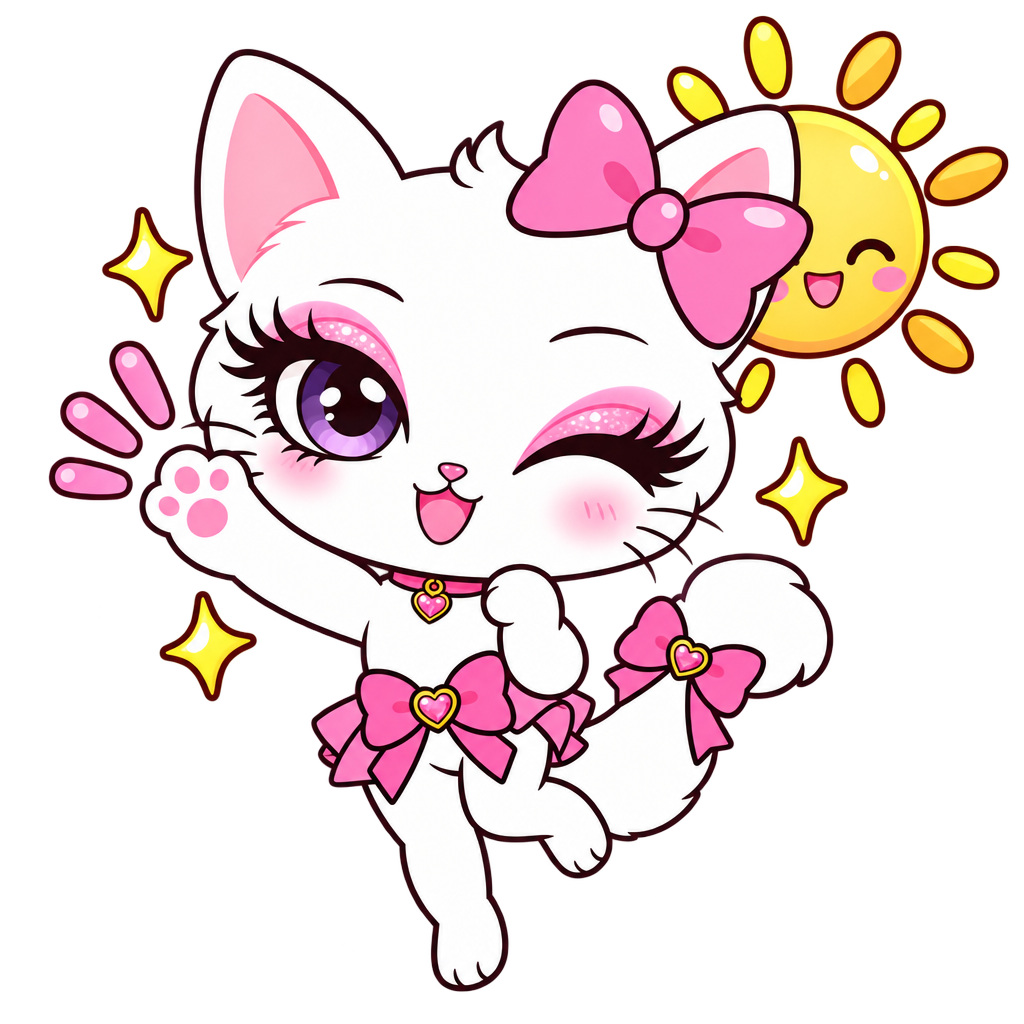 しろねこアニメスタンプ